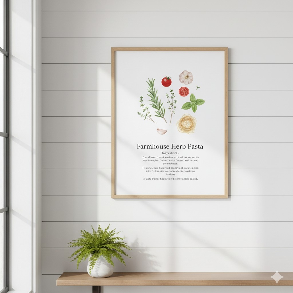 Kitchen wall prints/posters (illustrated recipes)